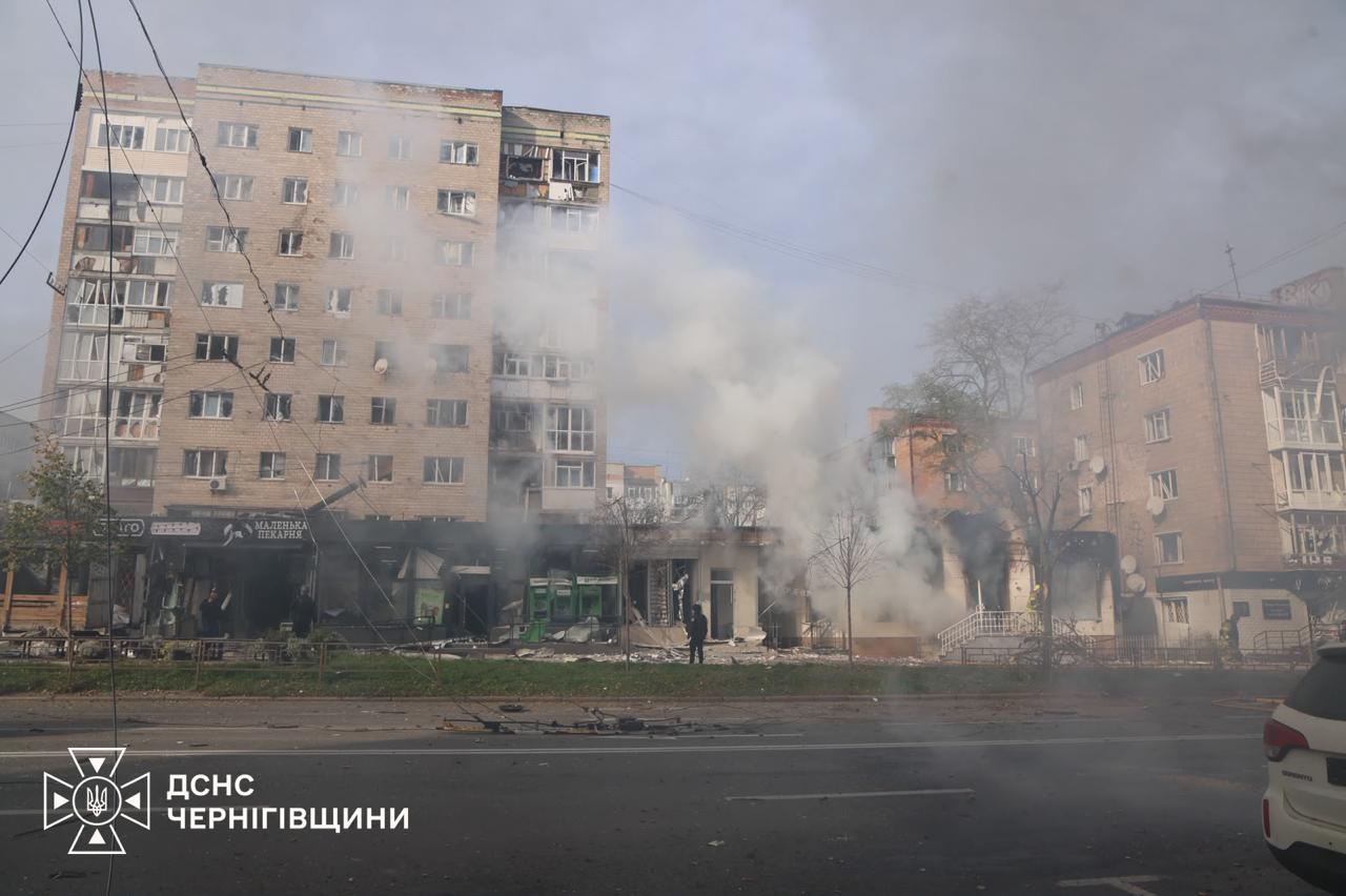 Обстріл Чернігова 29 жовтня - фото наслідків